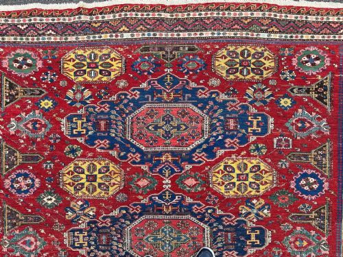 ANTIQUE SOUMAK CARPET DAGHESTANKUBA REGION EASTERN CAUCASUS - ADDITIONAL PHOTO 3