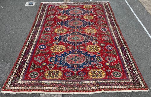 ANTIQUE SOUMAK CARPET DAGHESTANKUBA REGION EASTERN CAUCASUS - ADDITIONAL PHOTO 5