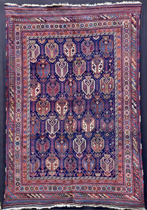 Antique Afshar Tribal Rug, Neiriz Region, Kerman Province, Southern Persia.