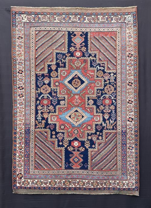 Antique Afshar Tribal Rug, Aqta' Region, Kerman Province, South Persia.