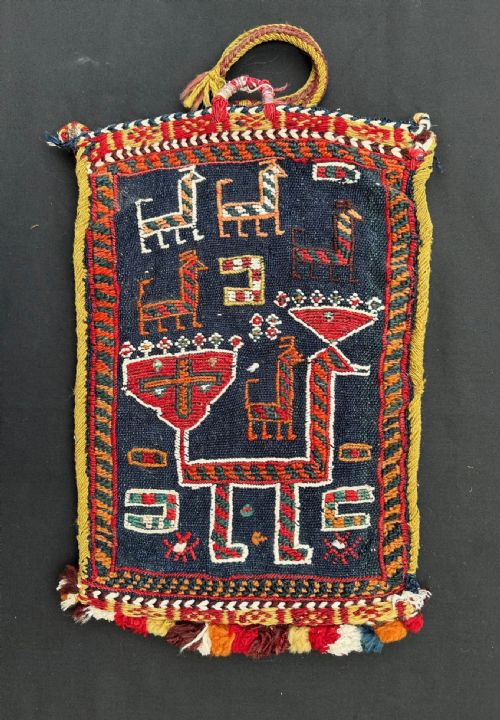 Antique Spindle/water-pipe Bag, Qashqa'i Nomads, Fars Province, South-west Persia.