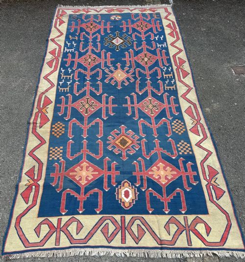 ANTIQUE FLATWEAVE KILIM TRIBES OF AVAR DAVAGHIN DAGHESTAN NORTHEASTERN CAUCASUS