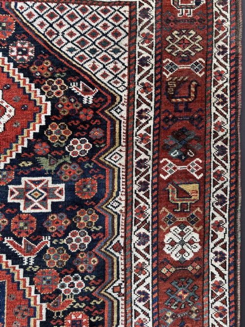 ANTIQUE KHAMSEH CONFEDERACY RUG BAHARLU TAYEFEH FARS PROVINCE SOUTHWEST PERSIA - ADDITIONAL PHOTO 2
