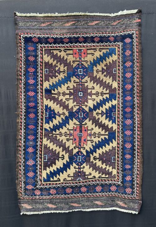 ANTIQUE BALUCH TRIBAL RUG FERDOWS PROVINCE SOUTHEAST PERSIA
