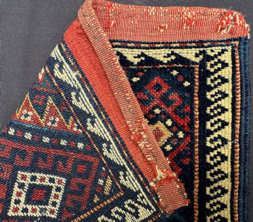 ANTIQUE BALISHTFACE PILLOW BAGFACE KORDI TRIBES QUCHAN REGION KHORASSAN PROVINCE NORTHEAST PERSIA - ADDITIONAL PHOTO 6
