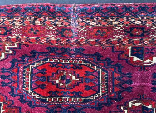 ANTIQUE TURKMEN CHUVAL TEKE TRIBES AKHAL OASIS TURKMENISTAN CENTRAL ASIA - ADDITIONAL PHOTO 3