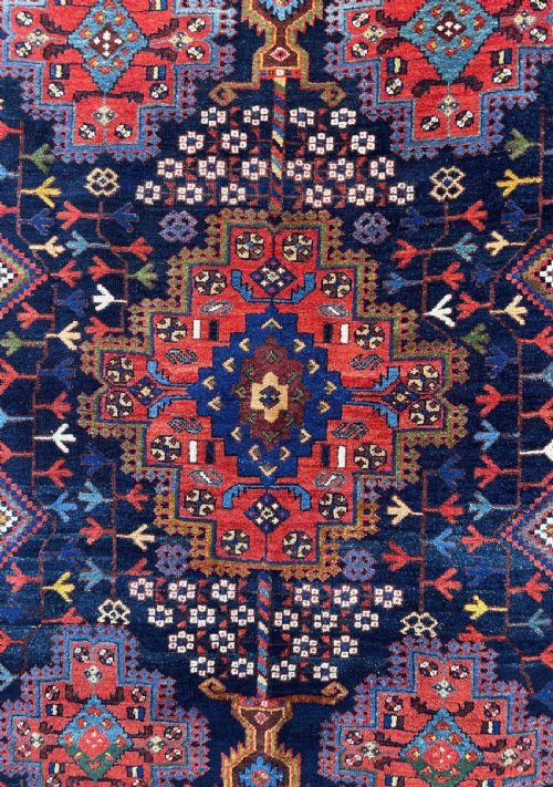 ANTIQUE AFSHAR RUG NEIRIZ REGION KERMAN PROVINCE SOUTH PERSIA - ADDITIONAL PHOTO 1
