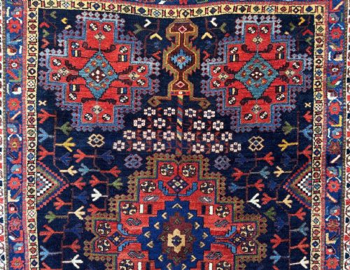 ANTIQUE AFSHAR RUG NEIRIZ REGION KERMAN PROVINCE SOUTH PERSIA - ADDITIONAL PHOTO 5