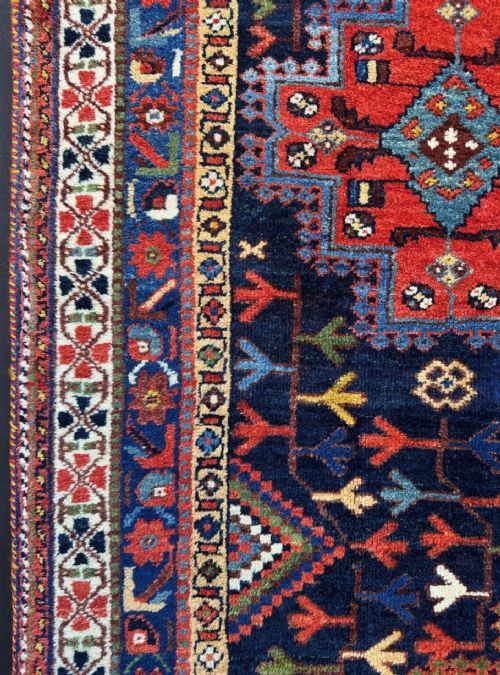 ANTIQUE AFSHAR RUG NEIRIZ REGION KERMAN PROVINCE SOUTH PERSIA - ADDITIONAL PHOTO 7