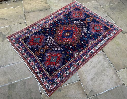 ANTIQUE AFSHAR RUG NEIRIZ REGION KERMAN PROVINCE SOUTH PERSIA - ADDITIONAL PHOTO 9