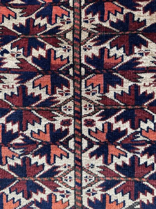 ANTIQUE TIMURI PRAYERRUG YAQOUB KHANI TRIBE BORDERLANDS OF NORTHEAST PERSIA NORTHWEST AFGHANISTAN - ADDITIONAL PHOTO 4