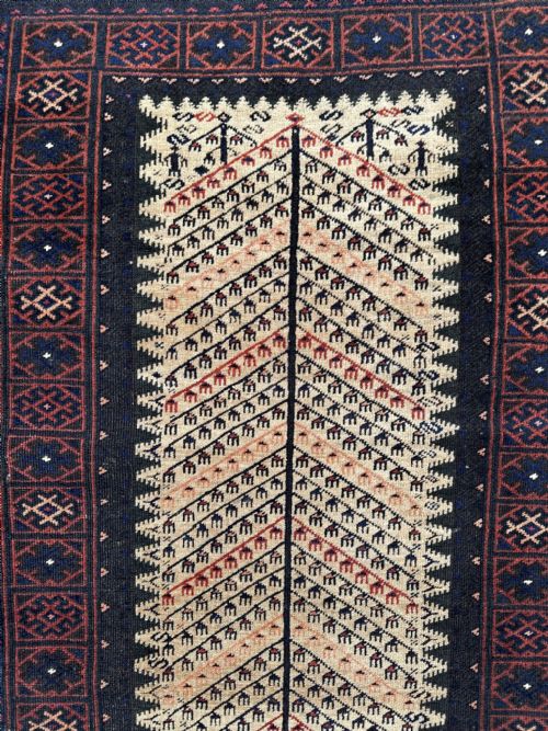 ANTIQUE DINING SOFREH BALUCH DJAN BEGHI TRIBE SALEH ABADTAYEBAD KHORASSAN PROVINCE NORTHEAST PERSIA - ADDITIONAL PHOTO 1