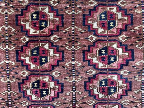 ANTIQUE TURKMEN WEDDING RUG TEKE TRIBES TURKMENISTAN CENTRAL ASIA - ADDITIONAL PHOTO 1