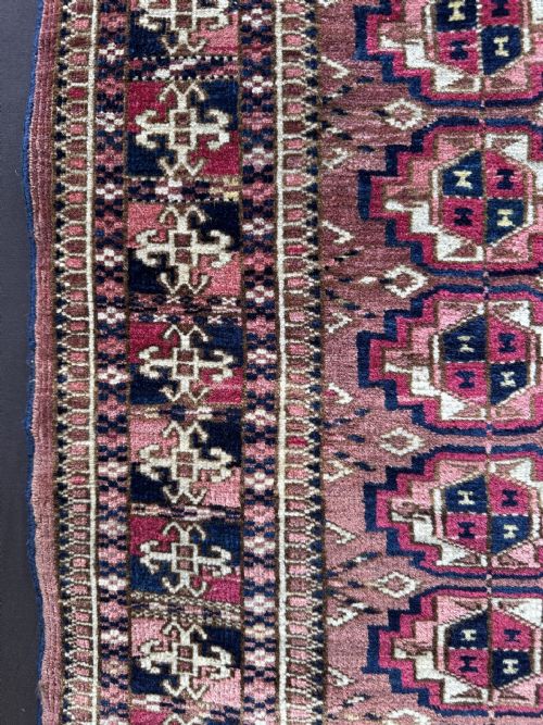 ANTIQUE TURKMEN WEDDING RUG TEKE TRIBES TURKMENISTAN CENTRAL ASIA - ADDITIONAL PHOTO 2