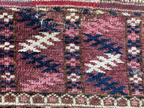 ANTIQUE TURKMEN WEDDING RUG TEKE TRIBES TURKMENISTAN CENTRAL ASIA - ADDITIONAL PHOTO 4