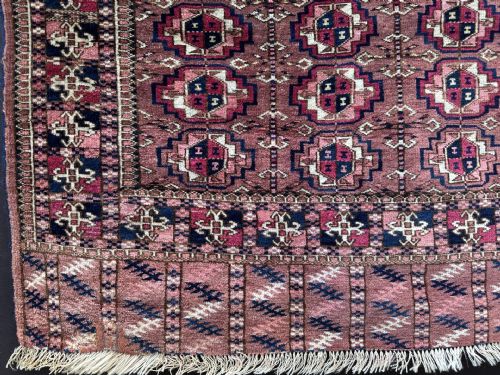 ANTIQUE TURKMEN WEDDING RUG TEKE TRIBES TURKMENISTAN CENTRAL ASIA - ADDITIONAL PHOTO 5