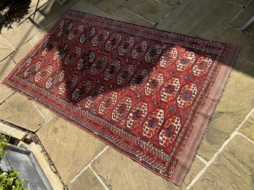 ANTIQUE TURKMEN CARPET KIZYL AYAK TRIBE TURKMENISTAN CENTRAL ASIA - ADDITIONAL PHOTO 8