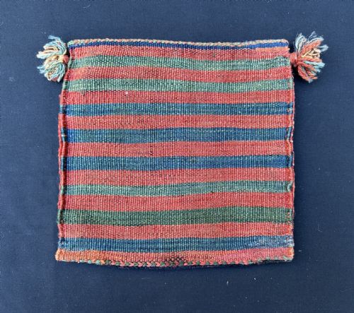 ANTIQUE VANITYBAG QASHQA'I CONFEDERACY KASHKULI TAYEFEH FARS PROVINCE SOUTHWEST PERSIA - ADDITIONAL PHOTO 1