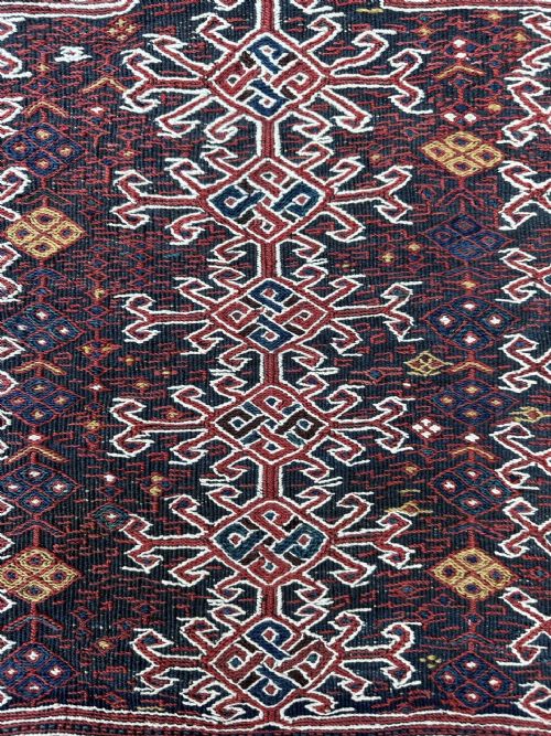 fig 1. Antique Salt-Bag, Lori-Bakhtiari Tribes, The Chahahr Mahal, West Persia.