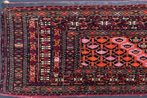 ANTIQUE TURKMEN JOLLAR SARIQ TRIBE YOLATAN OASIS TURKMENISTAN CENTRAL ASIA - ADDITIONAL PHOTO 1