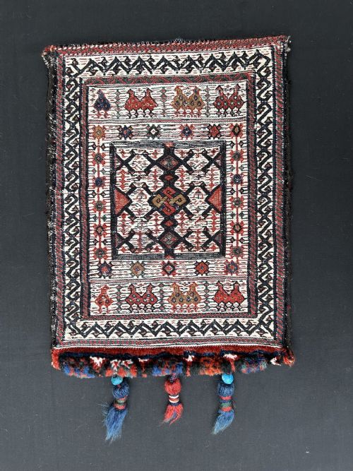 ANTIQUE QASHOQDAN SPOONBAG LORIBAKHTIARI TRIBES THE CHAHAR MAHAL WESTERN PERSIA - ADDITIONAL PHOTO 3