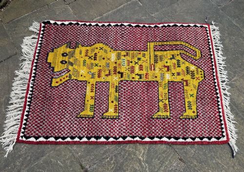 fig 1. Old 'lion' Gabbeh, Qashqa'i Tribes, Fars Province, South-West Iran.