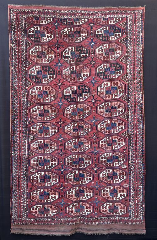Antique Turkmen Carpet, Kizyl Ayak Tribe, Turkmenistan, Central Asia.