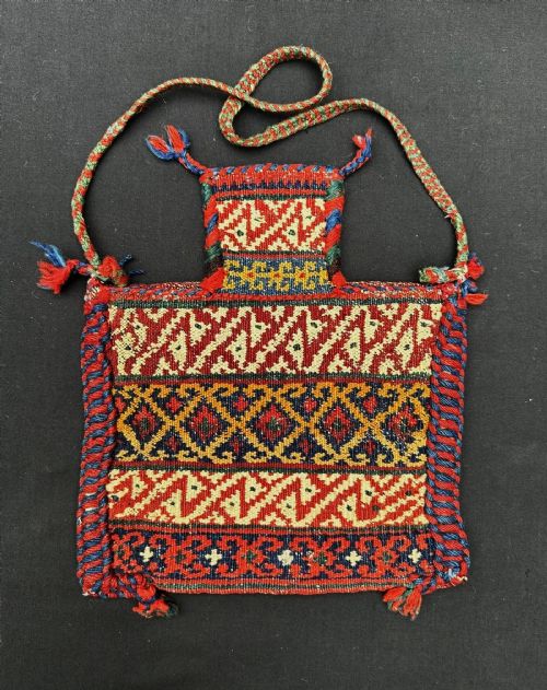 Antique Tobacco & Pipe Bag, Afshar Nomads, Kerman Province, South Persia.