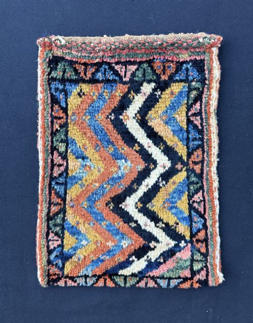 Antique Spoon-bag, Lori-bakhtiari Tribes of Kohkiluyeh, Boyer Ahmad Proivince, Luristan, West Persia.
