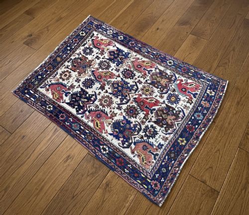 Antique Afshar Tribal Rug, Neiriz Region, Kerman Province, South Persia.