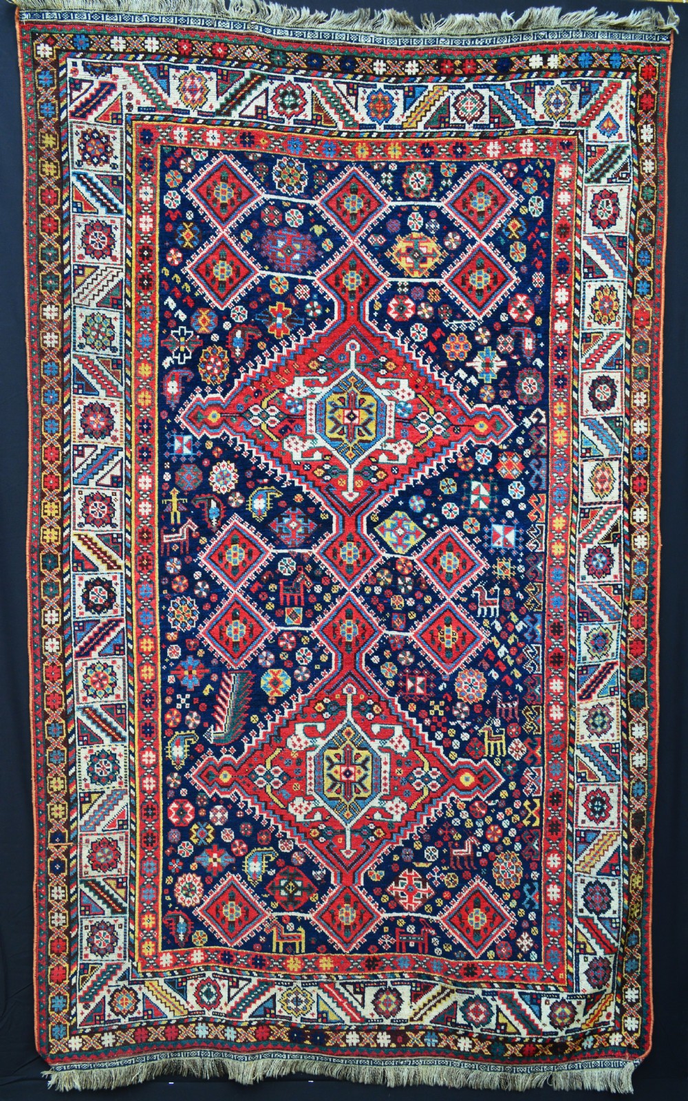 Antique Qashqa'i Rug, Fars Province, South-West Persia.