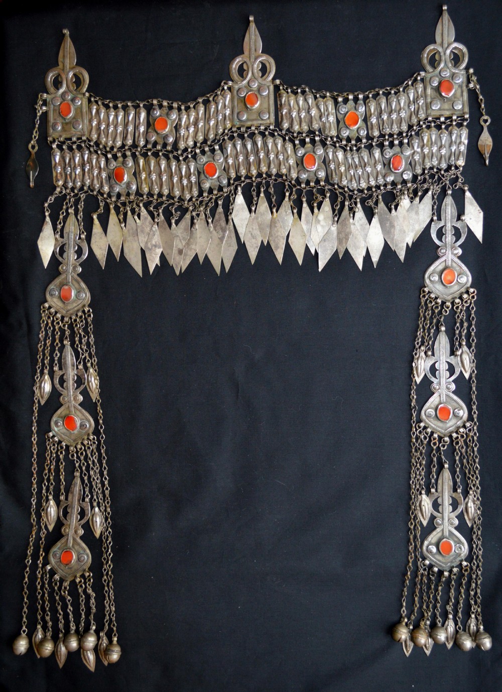 Antique 'Sinsile' (Head-Band), Ersari Turkmen Tribes, Turkmenistan, Central Asia.