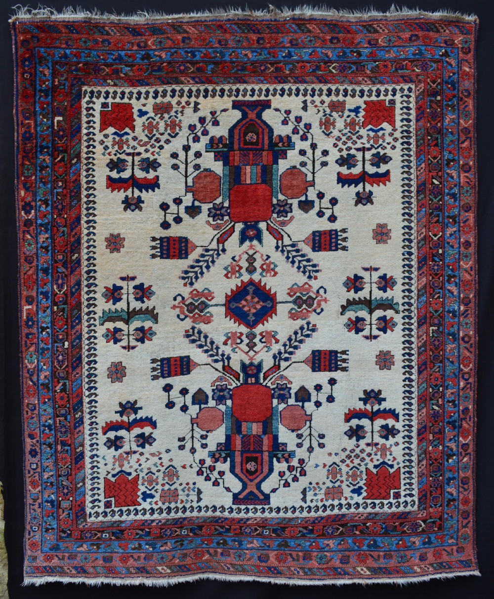 Antique Afshar Tribal Rug, Neiriz, Kerman Province, Southern Persia.