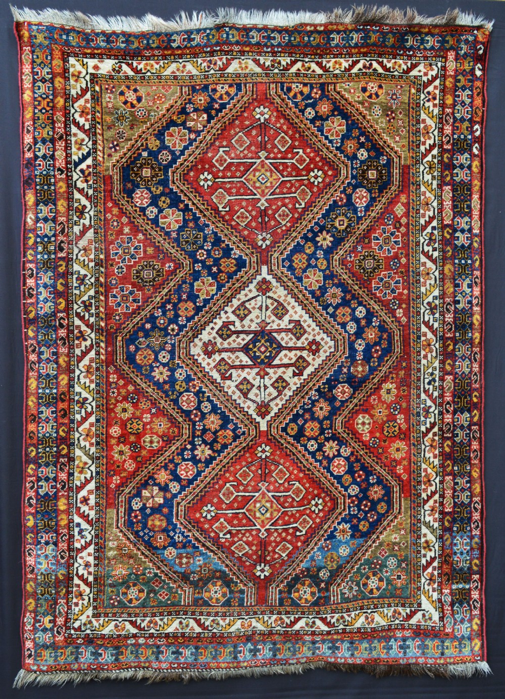 Antique Qashqa'i Tribal Rug, Fars Province, South-West Persia.
