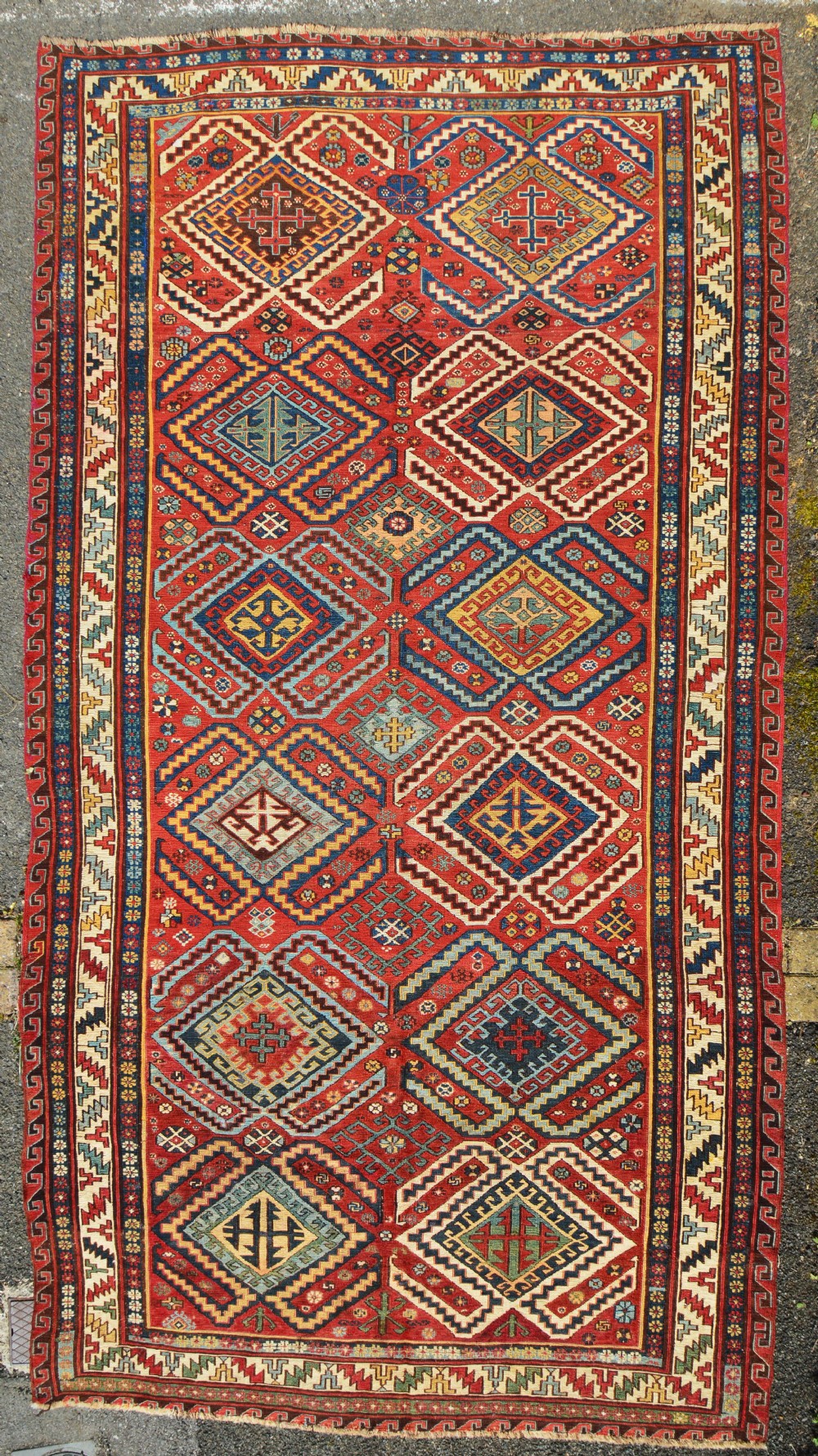 Antique Soumak Carpet, Shemakha, Azerbaijan.