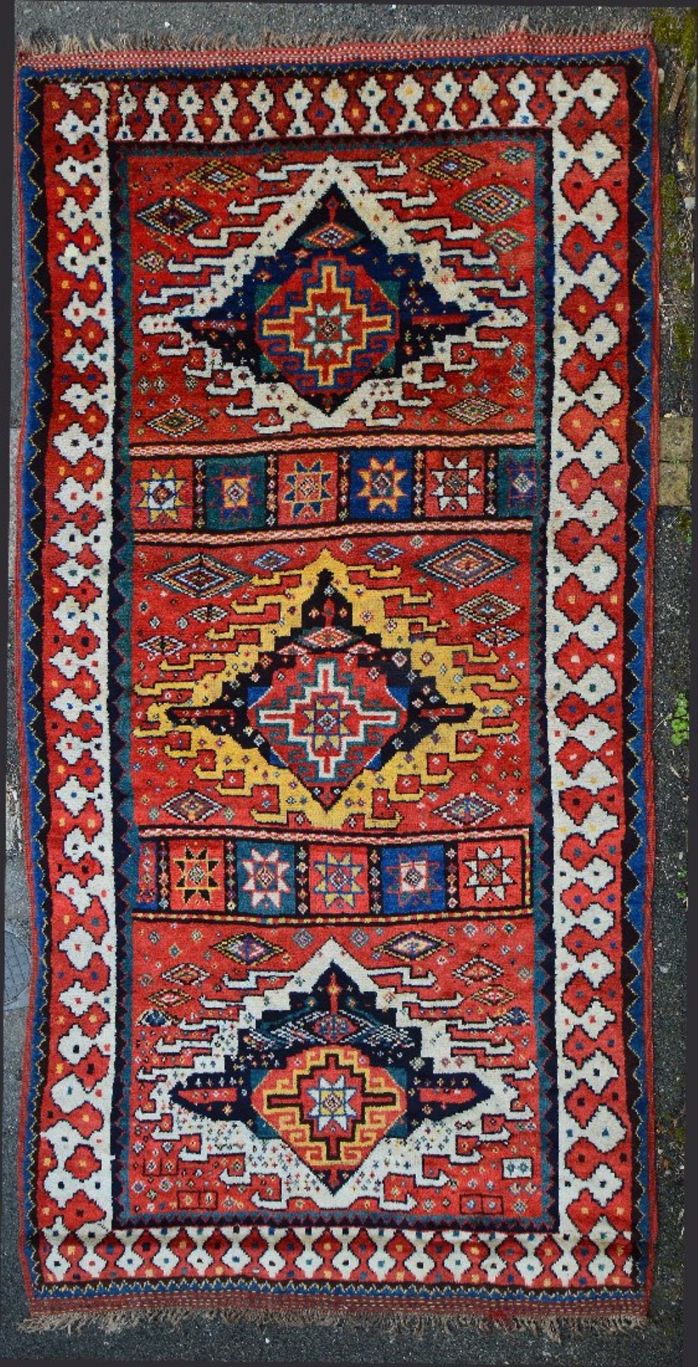 Antique Kordi Corridor Carpet, Quchan Region, Khorassan, North-East Persia.