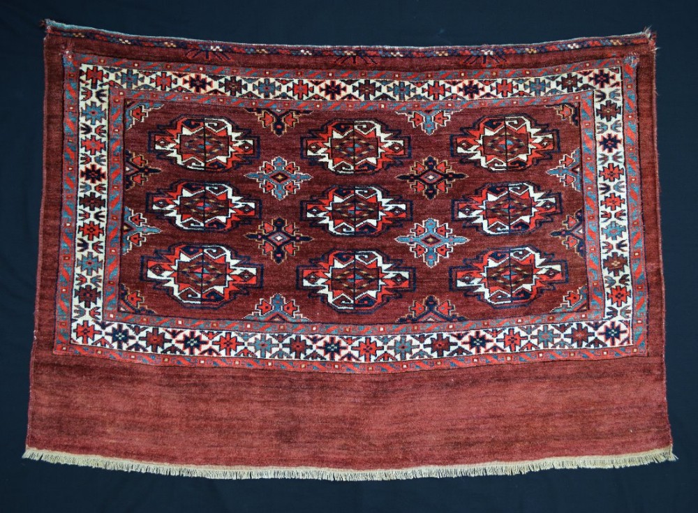 Antique Turkmen Chuval, Yomut Tribes, Trans-Caspian Steppes, Turkmenistan, Central Asia.