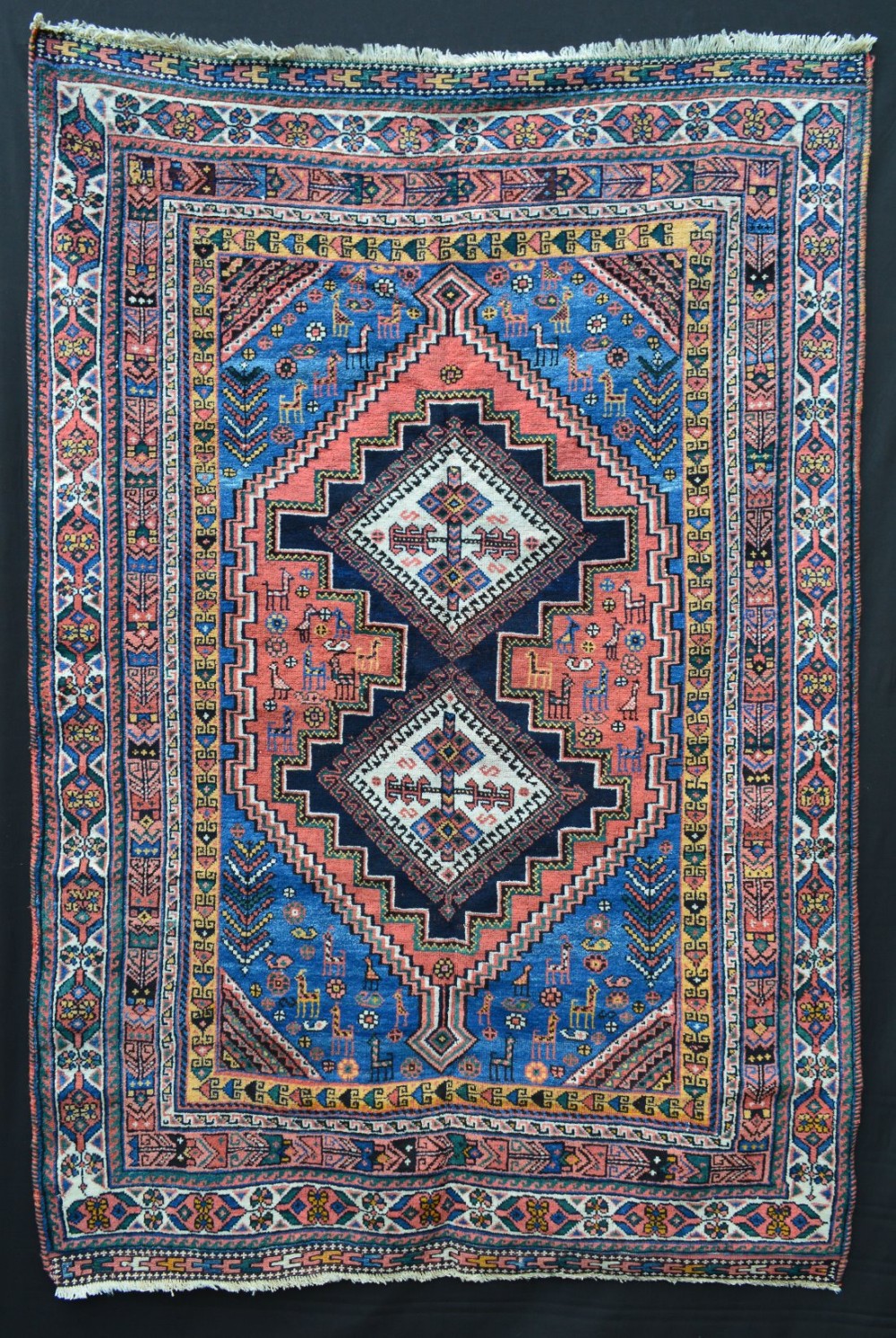 Antique Afshar Tribal Rug, Kerman Province, Southern Persia.