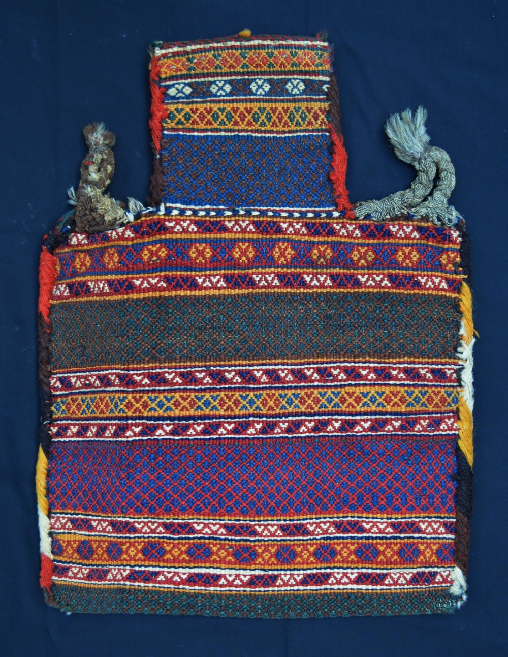 Antique Qashqa'i Salt-Bag (namakdan), Darrehshuri Nomads, Fars Province, South-West Persia.