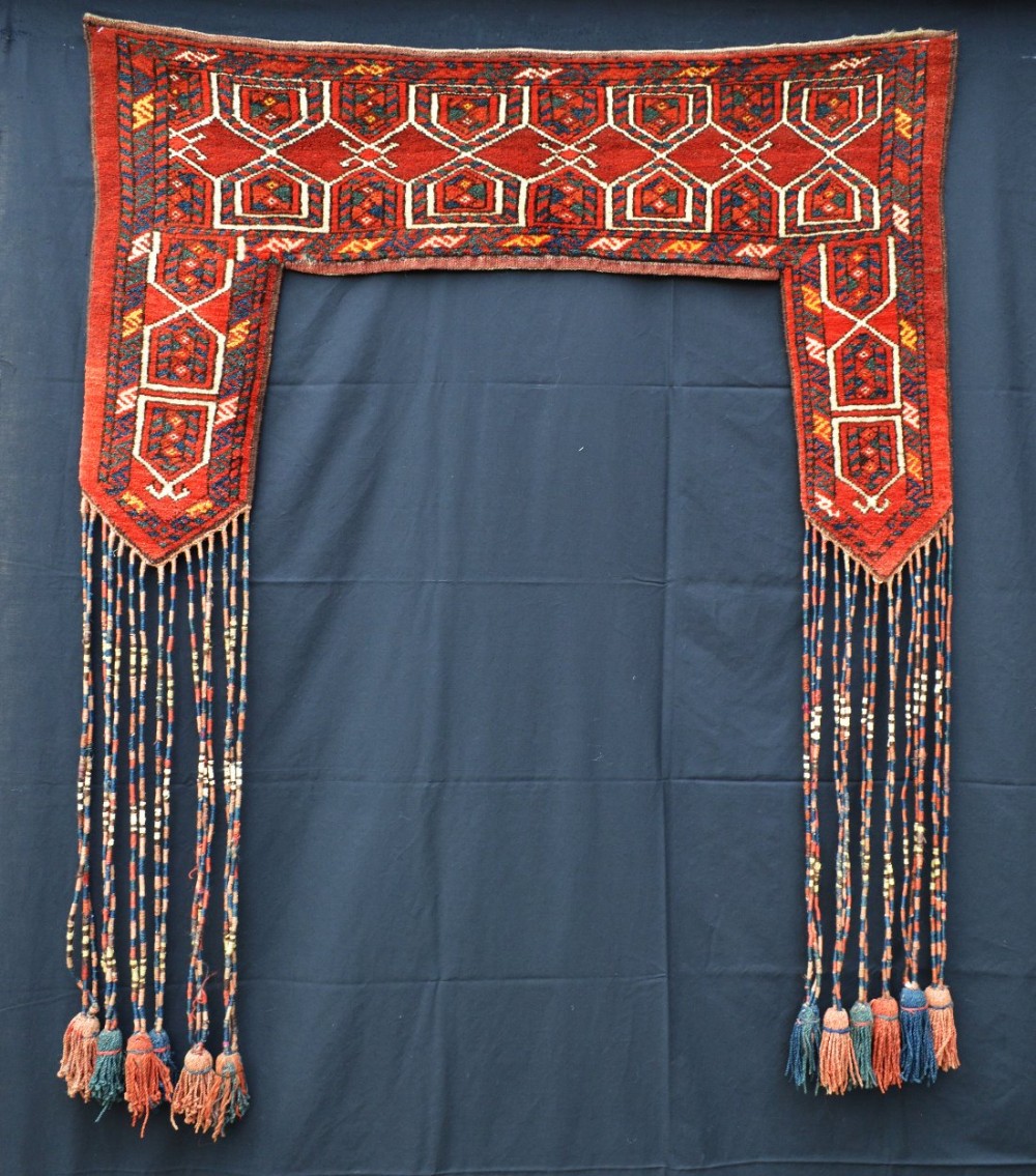 Antique Turkmen Kapanuk, Ersari Tribes, Middle Amu Darya Region, Turkmenistan, Central Asia.