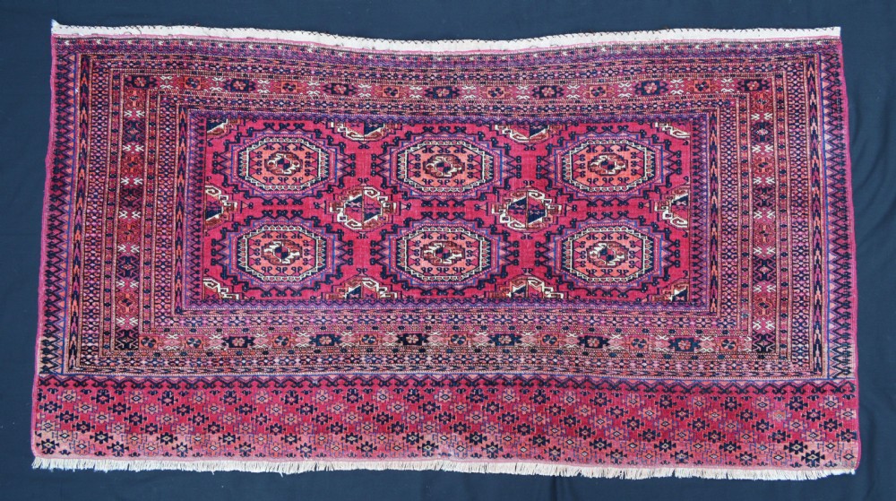Antique Turkmen Chuval (bedding bag-face), Sariq Tribe, Turkmenistan, Central Asia.