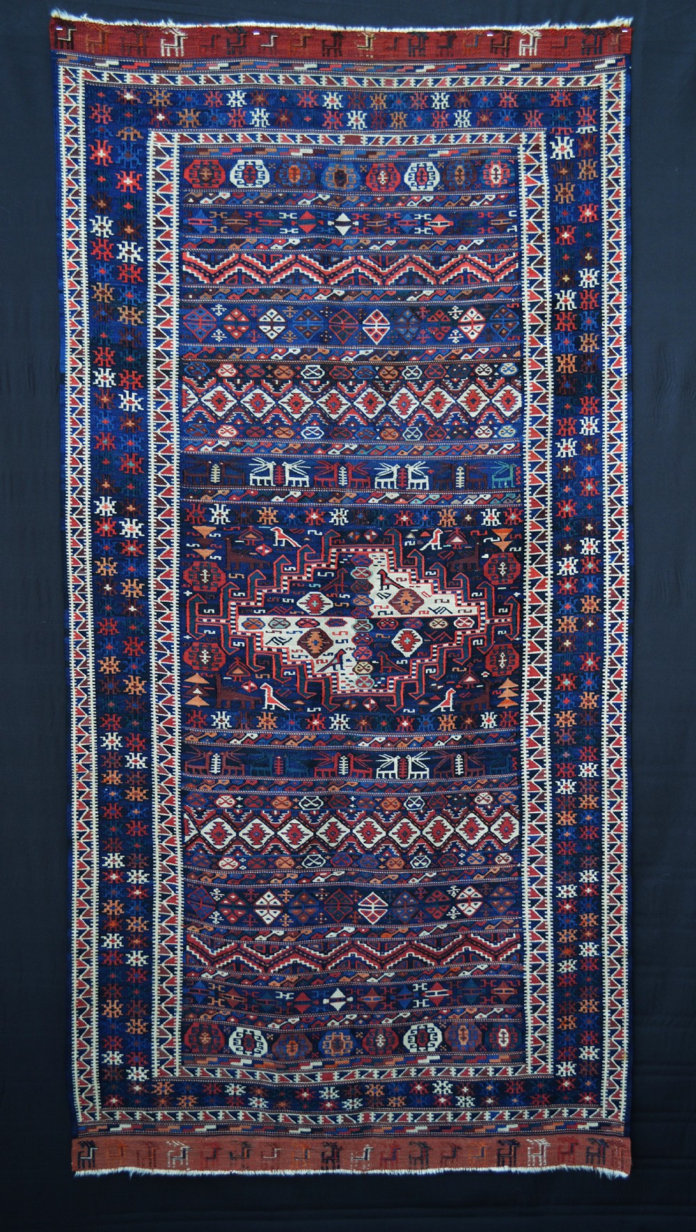 Antique Kurdish Flatweave, Kordi Tribes of Quchan, Khorassan, North-East Persia.