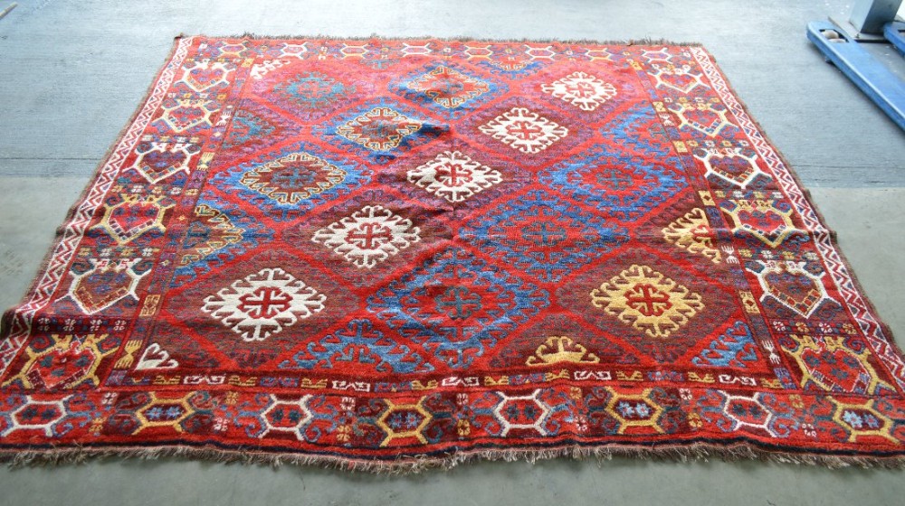 Rare Antique Khirgyz Carpet, Khirgyzstan.