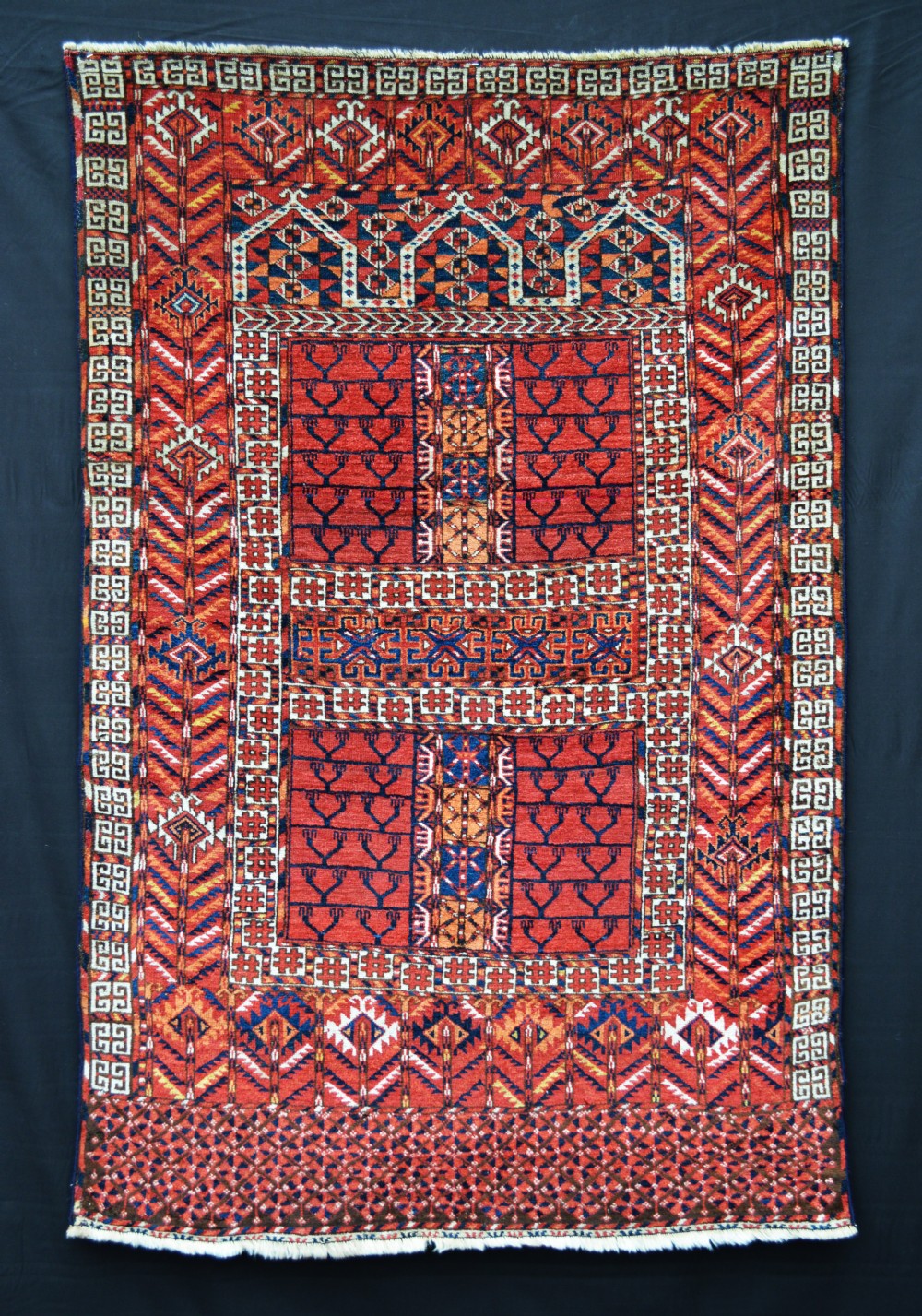 Antique Turkmen Engsi, Teke Tribes, Akhal Oasis, Turkmenistan, Central Asia.