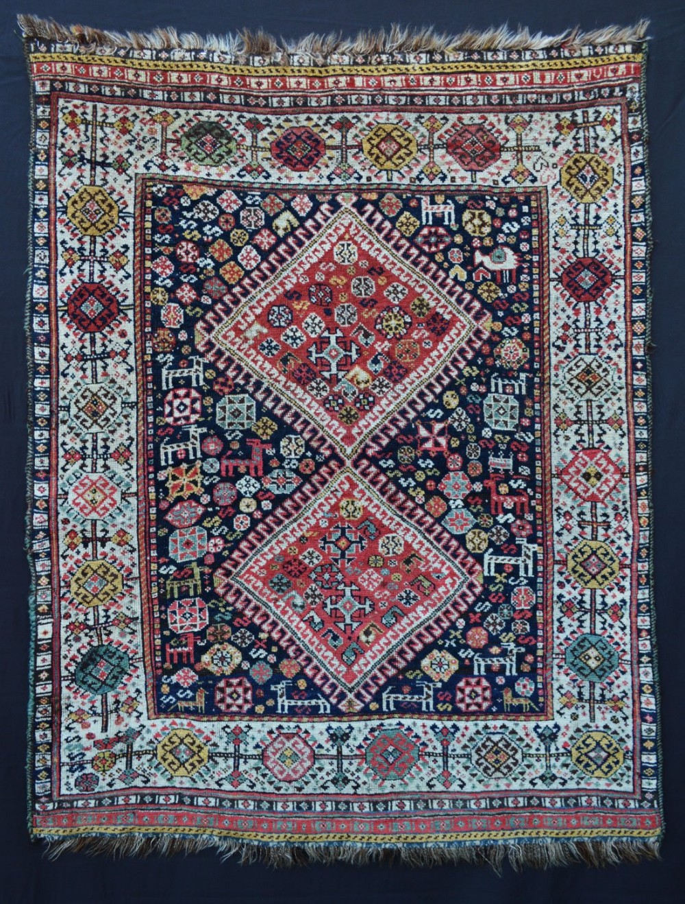 Antique Qashqa'i - Shekarlu Tribal Rug, Fars Province, South-West Persia.