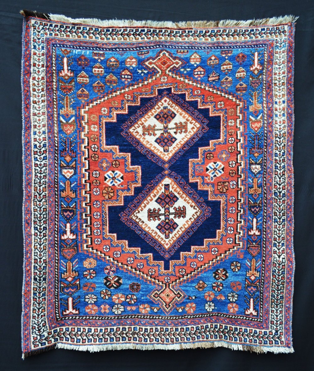 Antique Afshar Tribal Rug, Sirjan Region, Kerman Province, Southern Persia.