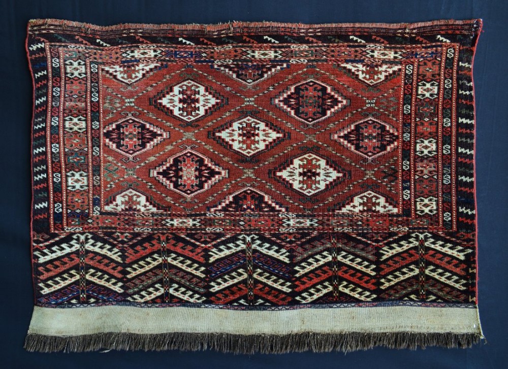 Antique Turkmen Chuval (bedding-bag), Chowdur Tribe, Mangyshlak & Buzachi, Turkmenistan.