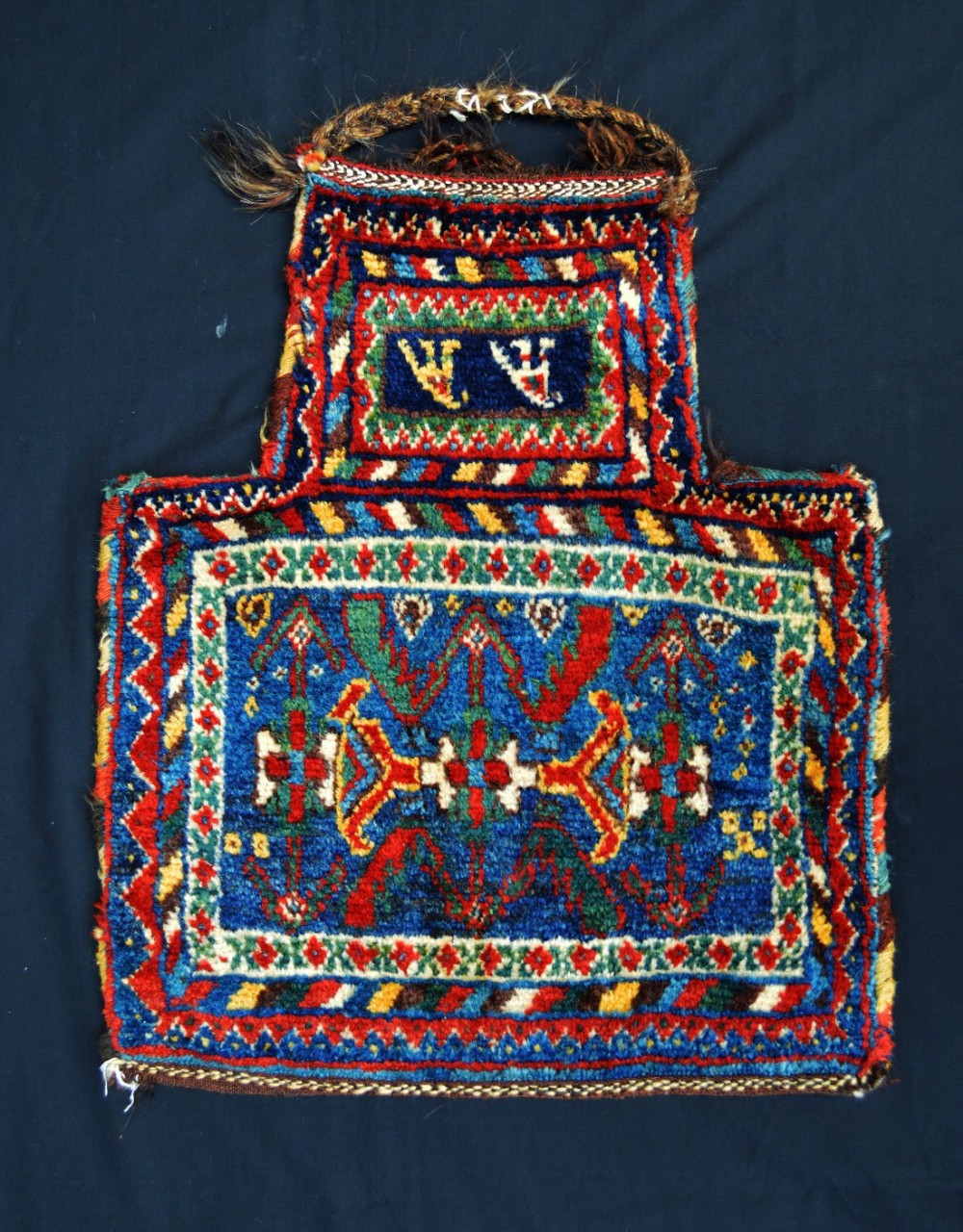 Antique Salt-Bag, Afshar Nomads, Kerman Province, Southern Persia.