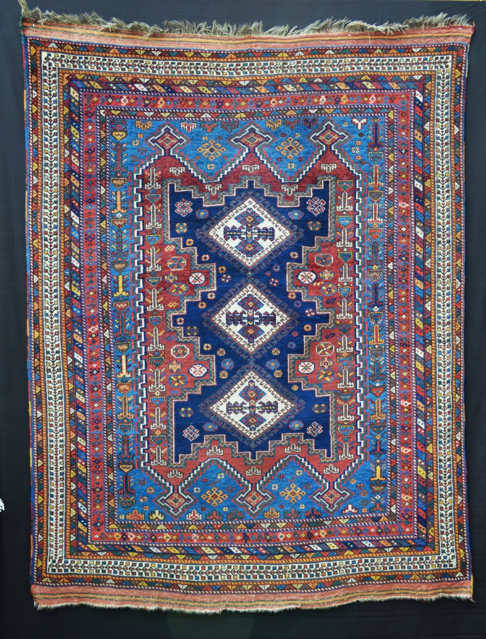 Antique Afshar Tribal Rug, Sirjan Region, Kerman Province, Southern Persia.