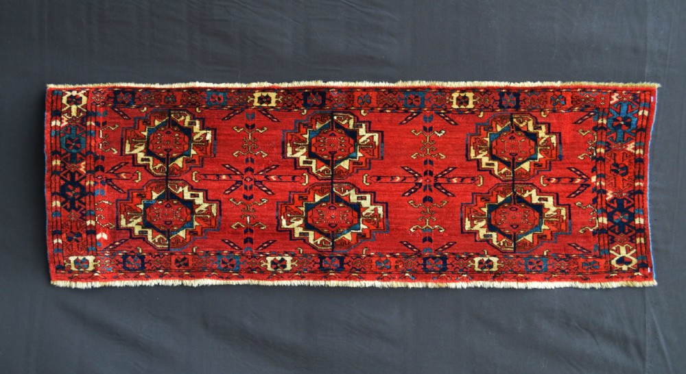 Antique Turkmen '6-Gul' Torba, Teke Tribes, Turkmenistan, Central Asia.